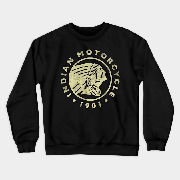 Motorcycle - indian vintage sign Crewneck Sweatshirt by ploxd